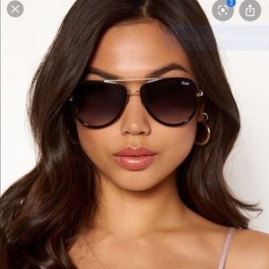 Quay Australia Black and Gold Sunglasses